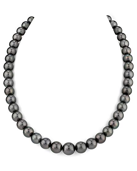 14K Gold 8-10mm Tahitian South Sea Cultured Pearl Necklace - AAA ...